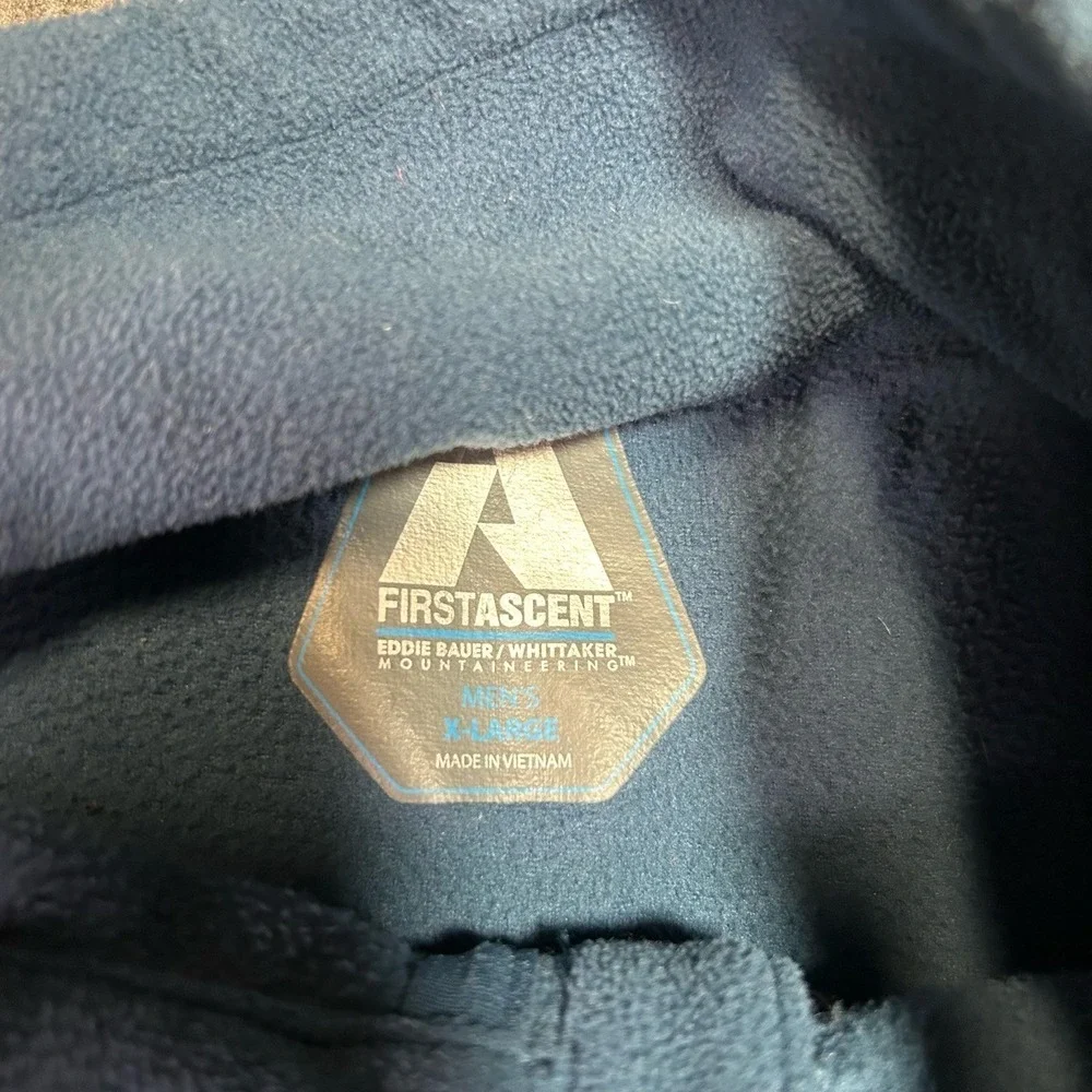 Eddie‎ Bauer First Ascent Fleece Shirt Half Zip Men XL Blue Long Sleeve Climbing